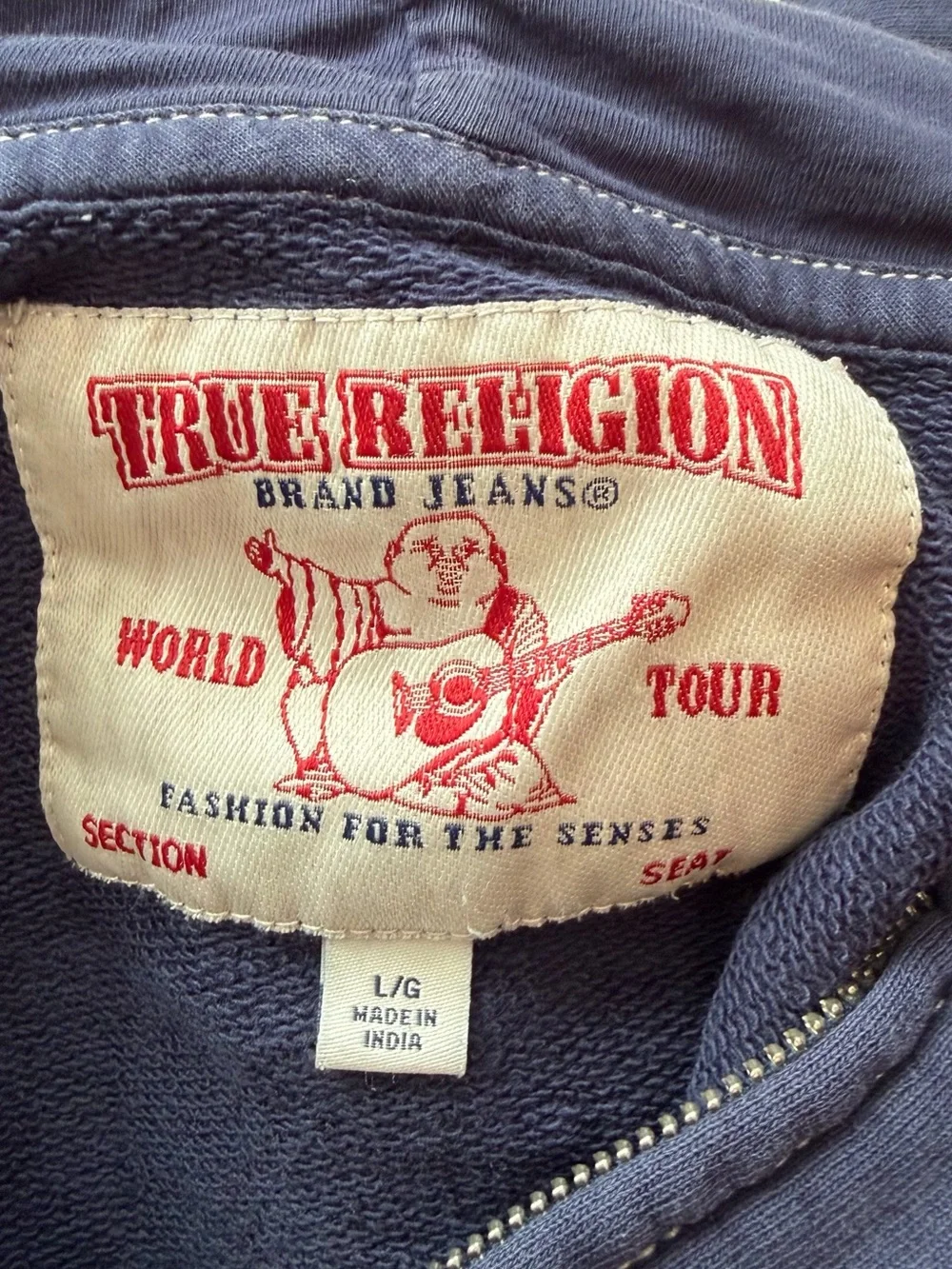 True Religion Men’s Navy Blue Tracksuit Hoodie & Jogger Pants Set